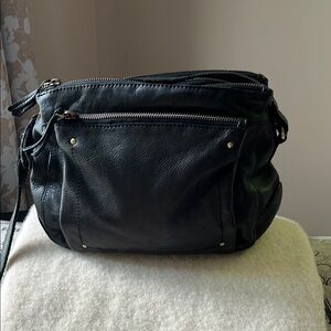Marta Ponti Portugal Black Leather Crossbody Bag